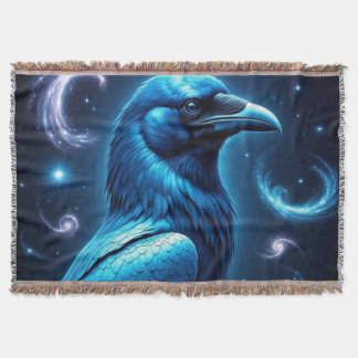 Cosmic Blue Raven Decke