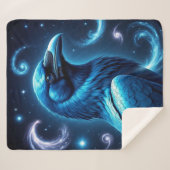 Cosmic Blue Raven Sherpadecke (Vorderseite (Horizontal))