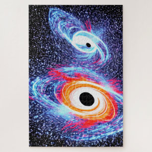 Cosmic Blue Red Orange Galactic spannende Fun Spac Puzzle