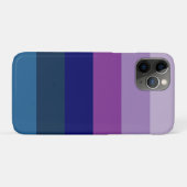 Cosmic Blue und Lila Stripes Case-Mate iPhone Hülle (Rückseite (Horizontal))