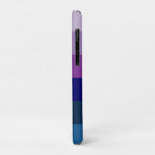 Cosmic Blue und Lila Stripes Case-Mate iPhone Hülle (Hinten/Links)
