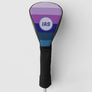 Cosmic Blue und Lila Stripes Golf Headcover