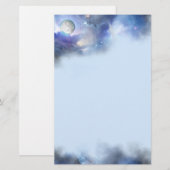 Cosmic Blue Yin Yang Briefpapier (Vorne/Hinten)