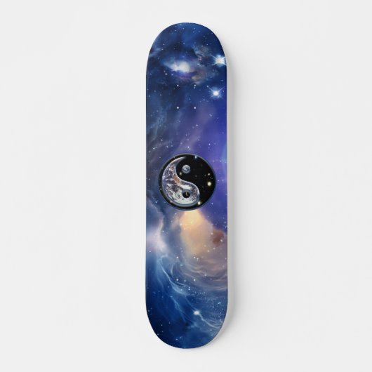 Cosmic Blue Yin Yang Skateboard (Vorne)