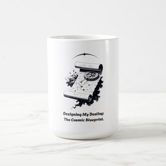 Cosmic Blueprint T-Shirt Kaffeetasse (Mittel)