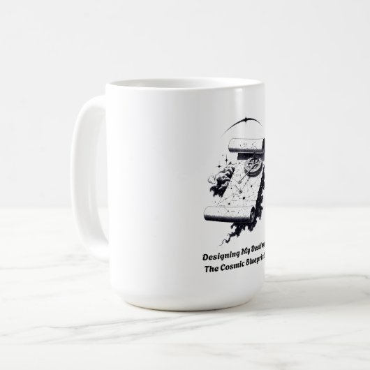 Cosmic Blueprint T-Shirt Kaffeetasse (Vorderseite Links)