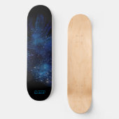 *~* Cosmic Boho Mitternacht Sky Pastell Feather Skateboard (Vorderseite)