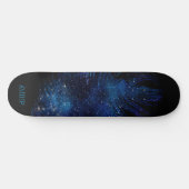 *~* Cosmic Boho Mitternacht Sky Pastell Feather Skateboard (Horizontal)
