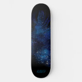 *~* Cosmic Boho Mitternacht Sky Pastell Feather Skateboard (Vorderseite)
