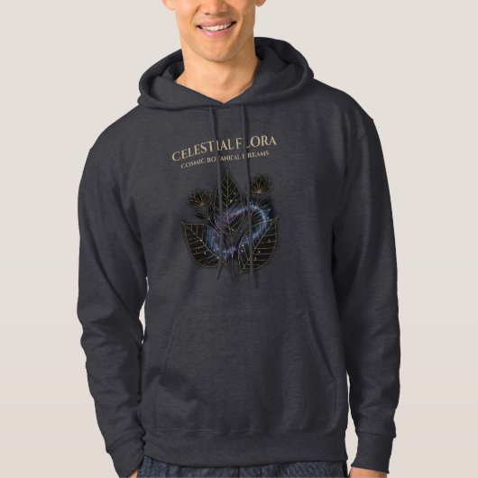 Cosmic Botanical Shadows & Starry Plant Outlines Hoodie (Vorderseite)