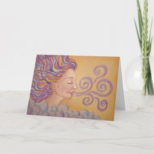 "Cosmic Breath" Greeting card Karte (Vorderseite)