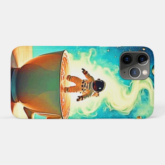Cosmic Brew: Astronaut's Coffee Dream Case-Mate iPhone Hülle (Rückseite (Horizontal))