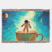 Cosmic Brew: Astronaut's Coffee Dream Decke (Vorderseite)