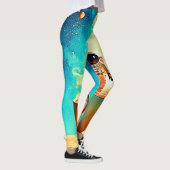 Cosmic Brew: Astronaut's Coffee Dream Leggings (Rechts)