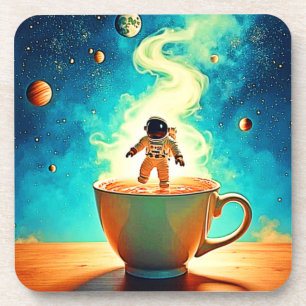 Cosmic Brew: Astronauts Kaffee-Traum Getränkeuntersetzer