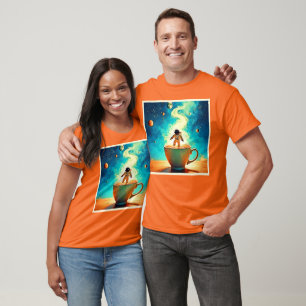Cosmic Brew: Astronauts Kaffee-Traum T-Shirt