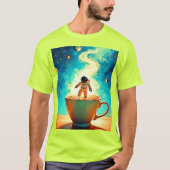 Cosmic Brew: Astronauts Traum vom Kaffee T-Shirt (Vorderseite)