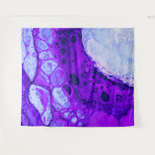 *~* Cosmic Brew Blue Black Abstrakt Circle Magenta Wandteppich (Vorderseite (Horizontal))