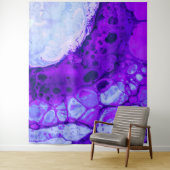 *~* Cosmic Brew Blue Black Abstrakt Circle Magenta Wandteppich (Beispiel)