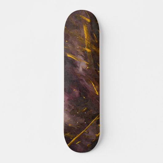 Cosmic Bronze Nebula Marble Skateboard (Vorne)