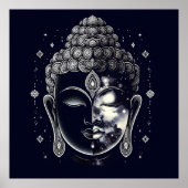 Cosmic Buddha Mind - Zen Nebula Enlightenment Spir Poster (Vorne)