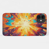Cosmic Burst Abstract Splatter Art Case-Mate iPhone Hülle (Rückseite (Horizontal))
