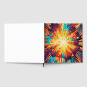 Cosmic Burst Abstract Splatter Art Gästebuch (Voll)