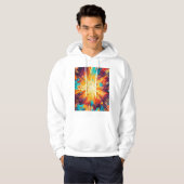 Cosmic Burst Abstract Splatter Art Hoodie (Vorne ganz)
