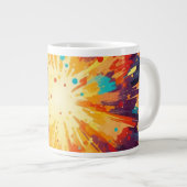 Cosmic Burst Abstract Splatter Art Jumbo-Tasse (Vorderseite Rechts)