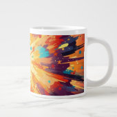 Cosmic Burst Abstract Splatter Art Jumbo-Tasse (Rechts)