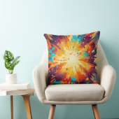 Cosmic Burst Abstract Splatter Art Kissen (Stuhl )