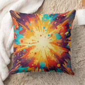 Cosmic Burst Abstract Splatter Art Kissen (Decke)