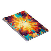 Cosmic Burst Abstract Splatter Art Notizblock (Rechte Seite)