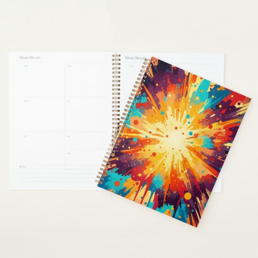 Cosmic Burst Abstract Splatter Art Planer (Anzeige)