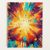 Cosmic Burst Abstract Splatter Art Planer (Vorderseite)