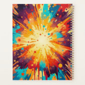 Cosmic Burst Abstract Splatter Art Planer (Rückseite)