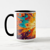 Cosmic Burst Abstract Splatter Art Tasse (Links)