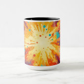 Cosmic Burst Abstract Splatter Art Tasse (Zentrum)
