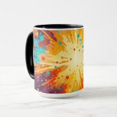 Cosmic Burst Abstract Splatter Art Tasse (Vorderseite Links)