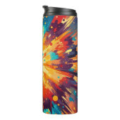 Cosmic Burst Abstract Splatter Art Thermosbecher (Nach rechts gedreht)