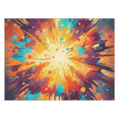 Cosmic Burst Abstract Splatter Art Tischdecke (Vorderseite (Horizontal))