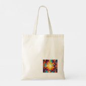 Cosmic Burst Abstract Splatter Art Tragetasche (Rückseite)