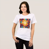 Cosmic Burst Abstract Splatter Art Tri-Blend Shirt (Vorderseite voll)