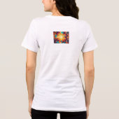 Cosmic Burst Abstract Splatter Art Tri-Blend Shirt (Rückseite)