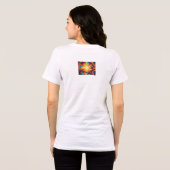 Cosmic Burst Abstract Splatter Art Tri-Blend Shirt (Rückseite voll)
