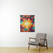 Cosmic Burst Abstract Splatter Art Wandteppich (Beispiel)