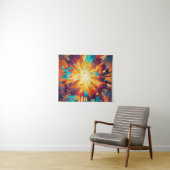 Cosmic Burst Abstract Splatter Art Wandteppich (Beispiel (Horizontal))