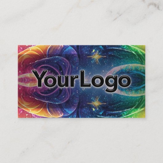 Cosmic Burst Galaxy Reiki Healer Company Logo Visitenkarte (Vorderseite)
