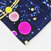 Cosmic Burst: Vibrant Splatter Art Fleecedecke (Ecke)