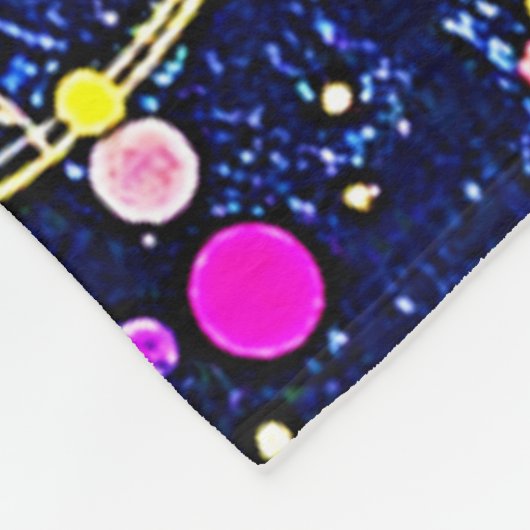 Cosmic Burst: Vibrant Splatter Art Fleecedecke (Ecke)